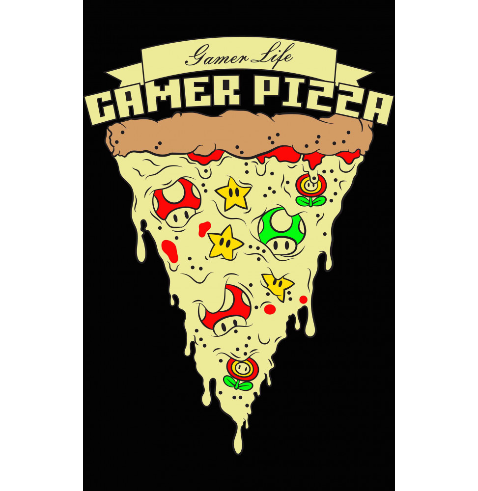 Camiseta Mario Bros Gamer Pizza