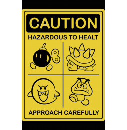 Camiseta Mario Bros Caution