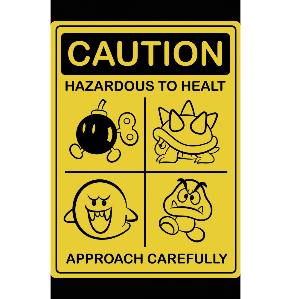 Camiseta Mario Bros Caution