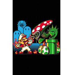 Camiseta Mario Bros Planta Piraña