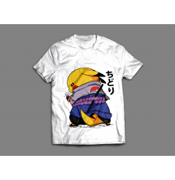 Camiseta Naruto Pokemon Pikachu Sasuke